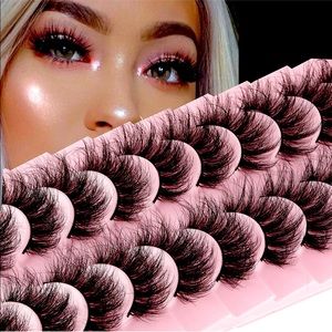 Pack of 10 pairs of Dramatic 3D lashes 19mm